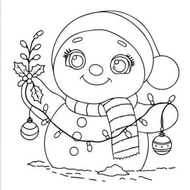 Imagem de Pano de Prato Riscado Natal Estilotex, BONECO DE NEVE