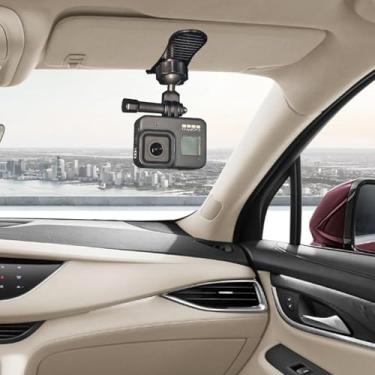 Imagem de EIOYUMY Clipe de montagem para viseira de sol de carro para GoPro Hero13、12、11、10、9、8、7、6,Insta360 X5、X4、X2,DJI Osmo outros acessórios de câmeras de ação