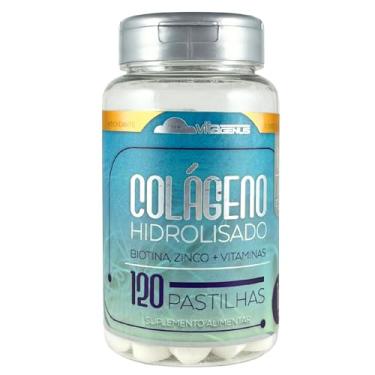 Imagem de Colageno Hidrolisado 120 Comprimidos Colageno com Vitamina C Sem Gluten e Sem Lactose VitaGenus