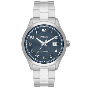 Imagem de Relógio Orient Solartech MBSS1517 D2SX, Relógio Masculino, Azul e Prata, Pulseira em Aço Inoxidável, Mostrador Analógico com Data