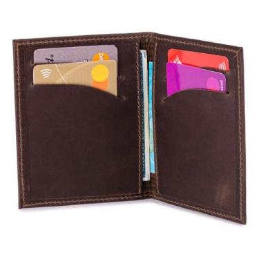 Imagem de Porta Cartão Mini Carteira 100% Couro Legítimo Slim - learsi, Marrón o
