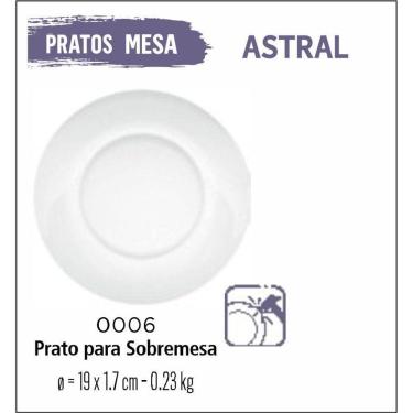 Imagem de Jogo De Prato Astral 06 Pratos Sobremesa - 19Cm Vidro