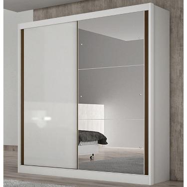 Imagem de Guarda Roupa Casal em MDF com Espelho 2 Portas de Correr Dante Novo Horizonte