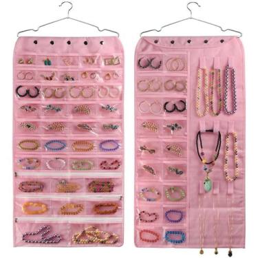 Imagem de Organizador de joias BB Brotrade Hanging 56 Pocket Pink