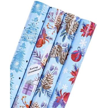 Imagem de Papel de regalo navideño WRAPAHOLIC 4 rollos 76x305 cm