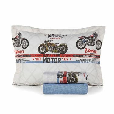 Imagem de Kit Colcha / Cobre Leito Infantil 200 Fios - Karsten Motos