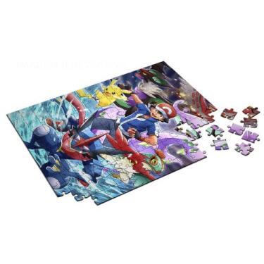 Imagem de Quebra Cabeça Personalizado Pokemon Ash e Greninja 120 Peças - Pomps G