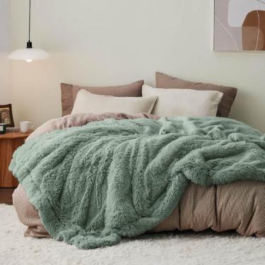 Imagem de Manta Bedsure Queen 229x229 cm de Sherpa Fleece Gruesa y Plush