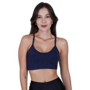 Imagem de Top Academia Alça Fina Fitness Nadador sem Bojo Liso Terra e Mar Ana-Feminino