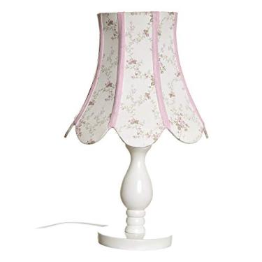 Imagem de Abajur Madeira Torneado Cúpula Imperial Rosa Bebê Infantil