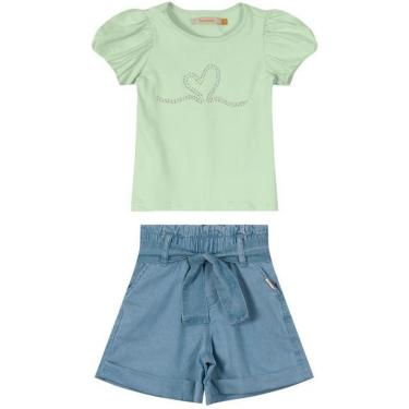 Imagem de Conjunto Infantil Menina Blusa e Short Carinhoso Ref. 98158-Feminino