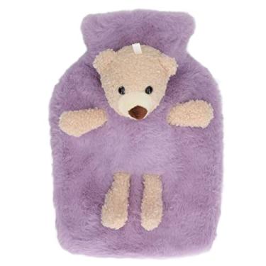 Imagem de Zerodis Bolsa de água Quente 1000ml, Coleção de Artesanato, Material Escolar de Escritório, Garrafa de água Quente Com Design de Boca Larga para Casas e Escritórios, Bolsa de de 1000ml, Pelúcia Fofa (Roxo)