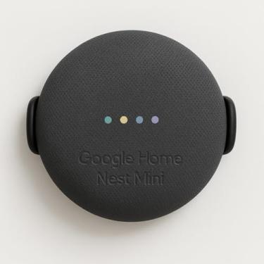 Imagem de Suporte de Parede Google Home Nest Mini 1ª e 2ª Geração, PLA Ecológico, Encaixe Perfeito, Acessório Smart Speaker, Suporte Organizacional, Acompanha Parafusos e Buchas (Preto)