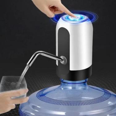 Imagem de Bebedouro Bomba Elétrica Para Galão Garrafão De Água 5 10 20 Litros Recarregável Sem Fio Dispenser Automático Suco Refri