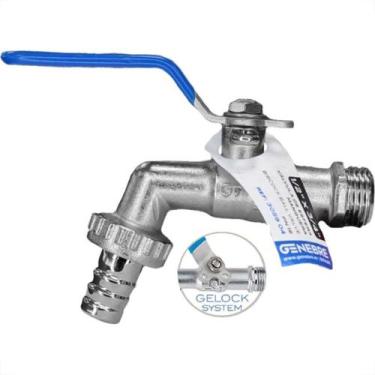 Imagem de Torneira Esfera Jardim Com Porta Cadeado Genebre Metal 1/2''