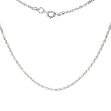 Imagem de VIRENZA Colar Cordao Baiano 40 cm 2mm Folheado Prata 925