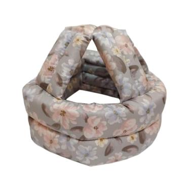 Imagem de Dynwave Chapéu de proteção contra quedas, boné anti-queda, protetor macio e grosso, capacete de proteção macio para parques, enfermagem, compras, casa e, Flores Cinzentas