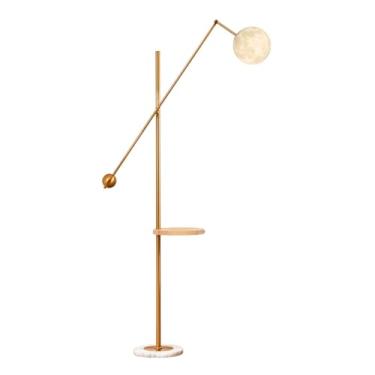 Imagem de Luminária de chão Candeeiro de pé com mesa, candeeiros para cabeceira lâmpada LED 3 cores temperatura incluída para chão, sala estar e quarto