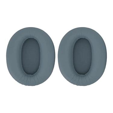 Imagem de SUNGOOYUE Almofadas de Ouvido de Reposição EDIFIER, Almofadas de Espuma Viscoelástica de Couro Proteico para Fones de Ouvido W820NB, Pretas, Pacote Com 2 (Cinza Azulado)