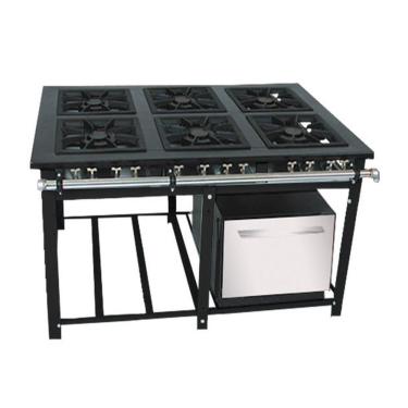 Imagem de Fogão Venâncio A Gás Baixa Pressão Maxi 6 Bocas Duplas Com Forno M6fd6