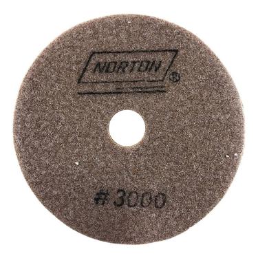 Imagem de Disco Diamantado Flexível Para Polimento 100mm Grão 3000 Marrom Norton