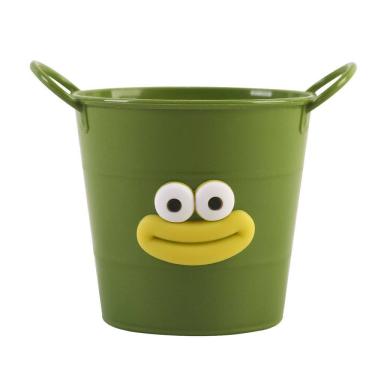 Imagem de Porta-canetas Funny Cartoon Bucket Style Plastic Green 9x11cm