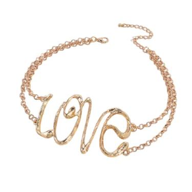 Imagem de Colar gargantilha hip hop amor punk grosso banhado a ouro coração coração colar declaração joias presentes de aniversário para mulheres e homens, 16in, Zinco, Sem Pedra Preciosa