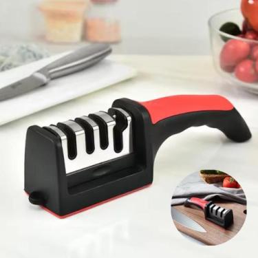 Imagem de Afiador Profissional 3 Em 1 Para Facas E Tesouras - ROMI