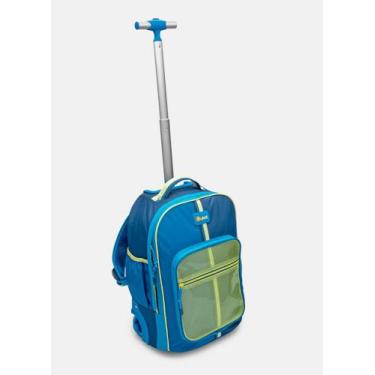 Imagem de Mochila com Rodinha Color Block Azul Marinho Puket