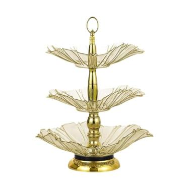 Imagem de Llazsybz Prato de Frutas Pedestal, Bandeja de Servir, Tigela de Oferta, Tigela Decorativa, Prato de Lanches E Doces para Casa, Cozinha, Pães, Lanches, Fazenda, 3 pratos