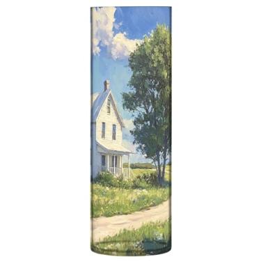 Imagem de xigua Vaso transparente de árvore verde para decoração de casa, vaso de plástico de flores para sua cozinha, quarto, escritório, sala de estar, banheiro