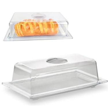 Imagem de Porta Pães, Doces e Salgados P com Tampa Cristal Transparente – Pote Organizador de Alimentos, Prático, Durável e Higiênico - Keita