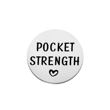 Imagem de KUIYAI Be Strong Inspirational Gift Pocket Strength Token Incentivo Guerreiro Presente Suporte Joias motivacionais para amigos (PocketStrength-US)