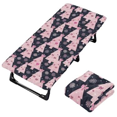 Imagem de Burbuja Lençol de berço de árvore de Natal para crianças, lençol de cochilo acolchoado portátil com faixa elástica para meninas e meninos, lavável na máquina, 63,5 x 127 cm