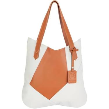 Imagem de Bolsa de Ombro Feminina em Couro Legítimo – Design Versátil e Resistente – Fechamento em Zíper para Segurança Total | Off White