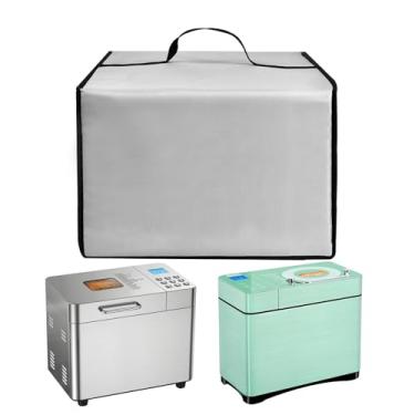 Imagem de Capa de nylon à prova d'água resistente ao calor para máquina de pão de 900 g / para máquina de pão OSIPOTO 17 em 1 automática de aço inoxidável para bancada e torradeira (prata)