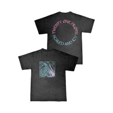 Imagem de Camiseta Casual Vintage Unissex Oversized Twenty One Pilots Manga Curt