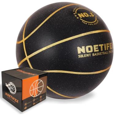 Imagem de Noetifex Bola de basquete silenciosa pesada de 580 g, bola de treinamento interna silenciosa de alta densidade com caixa de presente, material macio de salto real, ideal para prática de drible em casa