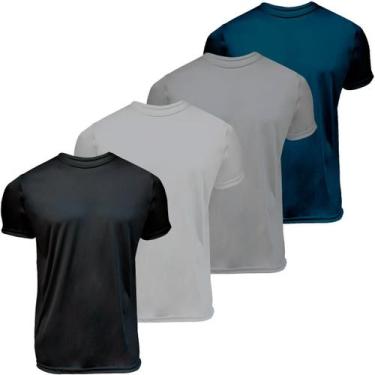 Imagem de Kit 4 camisas manga curta gola redonda Dryfit UV Plus Size - Garage 31