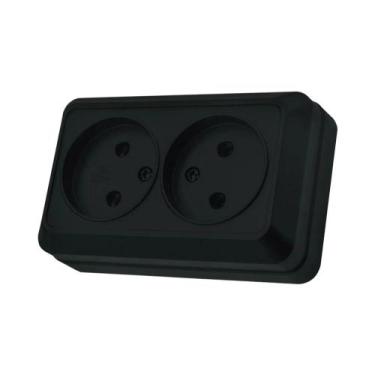 Imagem de Interruptor De Luz De Parede Preto 1 Gang 1 Via, Plástico Retardante D