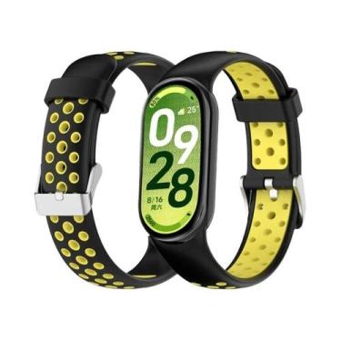 Imagem de Pulseira De Silicone Bicolor Para Xiaomi Mi Band 10 9 8, Pulseira Subs