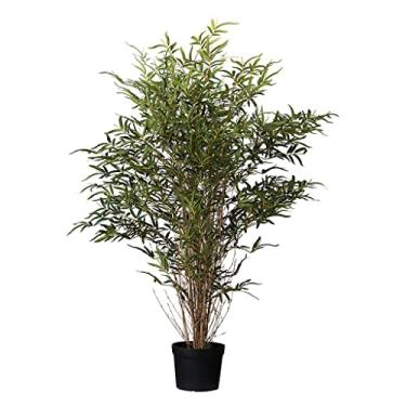 Imagem de Árvore artificial bonsai artificial simulação de bambu planta verde jardim zen interior do chão ao teto sala de estudo decoração de quarto de chá árvore falsa (C-180 cm)