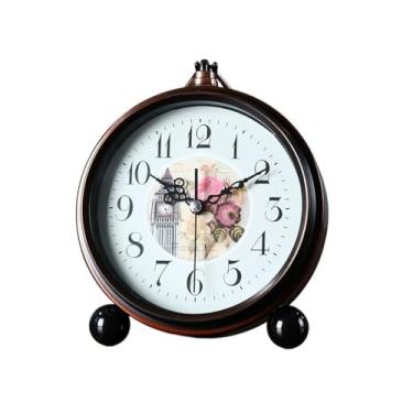 Imagem de Relógio de mesa moderno retrô relógio de mesa silencioso casa sala de estar quarto colocado relógio de mesa relógio de mesa relógio pêndulo relógio de mesa relógio de mesa (A)