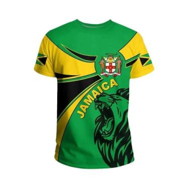 Imagem de Camisa De Futebol 3D Com a Bandeira Da Jamaica Para Homens, Uniforme D
