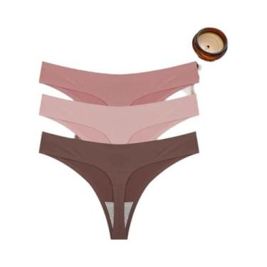 Imagem de Conjunto De Lingerie Sexy Feminina T-back G-String Respirável Sem Cost