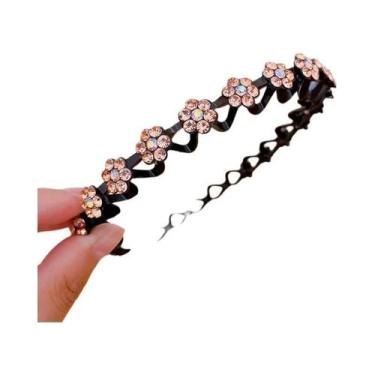 Imagem de Faixas De Cabelo Elásticas Com Pérolas E Strass Para Meninas, Acessóri