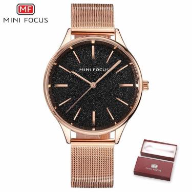 Imagem de Relógio Feminino Mini Focus Mf0044l à Prova D'água Rosa
