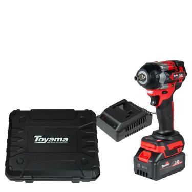 Imagem de CHAVE DE IMPACTO A BATERIA 18V TOYAMA, TBT18IW350-K4, 3 VELOCIDADES, 350NM, BATERIA 4AH E CARREGADOR 1.5A BIVOLT
