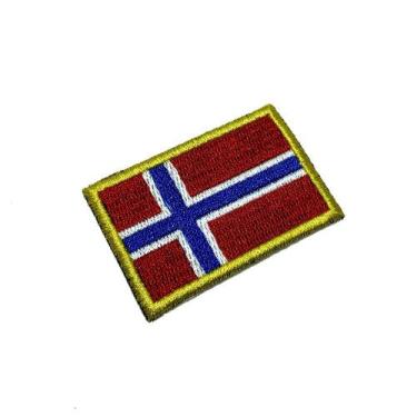 Imagem de BP0054T11 Bandeira Noruega Patch Bordado Termo Adesivo - BR44