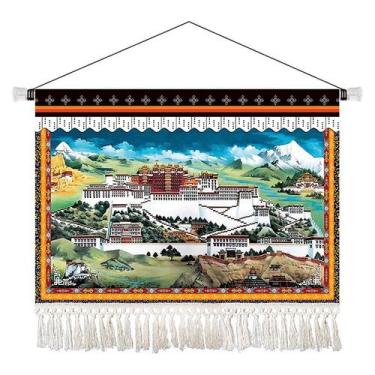 Imagem de Tapeçaria: parede do palácio de Potala, estilo tibetano, 65x45cm, micr